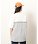 布帛切り替えバックプリントＴシャツ