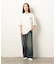 ライトオンスデニムタックワイドパンツ