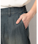 ライトオンスデニムタックワイドパンツ