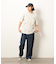 ライトオンスデニムタックワイドパンツ