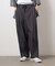 麻混ワイドテーパードパンツ