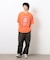 フロスト加工ツアー風プリント半袖Ｔシャツ