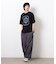 フロスト加工ツアー風プリント半袖Ｔシャツ