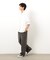 ライトオンスデニムタックワイドパンツ