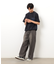 ライトオンスデニムタックワイドパンツ
