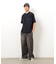ライトオンスデニムタックワイドパンツ