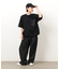 ライトオンスデニムタックワイドパンツ