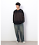 ライトオンスデニムタックワイドパンツ
