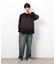 ライトオンスデニムタックワイドパンツ