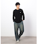 ライトオンスデニムタックワイドパンツ