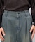 ライトオンスデニムタックワイドパンツ