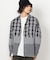 切り替えチェックシャツ