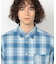 オンブレーチェックシャツ