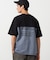 バックプリント 布帛切り替えTシャツ