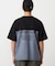 バックプリント 布帛切り替えTシャツ