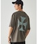 バックプリント フロスト半袖Tシャツ