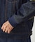 デニム×ポリエステルツイル切替ブルゾン