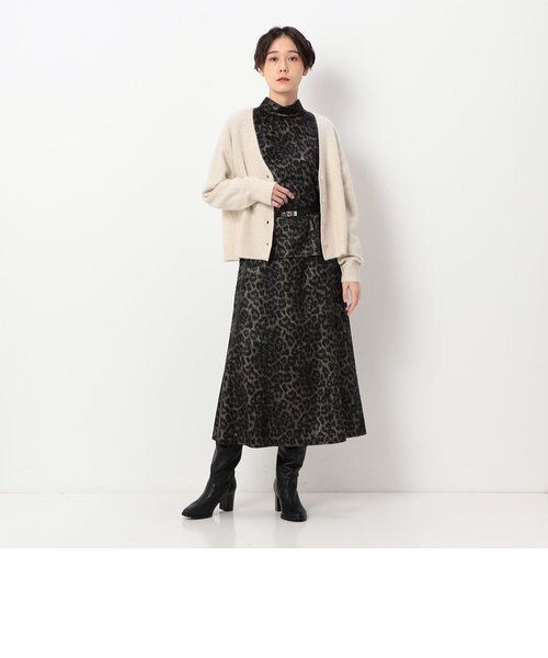 レオパード柄 ハイネックブラウス｜コムサの通販｜&mall（アンドモール