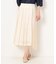 スパンオーガンジー アシンメトリー プリーツスカート