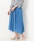 スパンオーガンジー アシンメトリー プリーツスカート