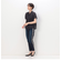 中空ストレッチデニム ウエストリブパンツ