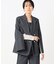 〔 TALLサイズ 〕 ポリエステルデニム ダブルブレストジャケット