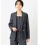 〔 TALLサイズ 〕 ポリエステルデニム ダブルブレストジャケット