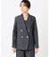 〔 TALLサイズ 〕 ポリエステルデニム ダブルブレストジャケット