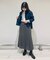 【セットアップ対応】バックサテンアムンゼン幾何小紋柄 スカート