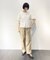 【セットアップ対応】シャンブレータフタ ストレートワイドパンツ