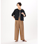 コットンタイプライター タックワイドパンツ