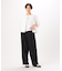 コットンタイプライター タックワイドパンツ