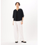 コットンタイプライター タックワイドパンツ