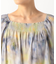 【セットアップ対応】強撚割繊アートプリント タックブラウス
