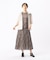 シアーリネンチェック プリーツスカート