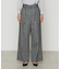 ヘリンボーンツイード タックワイドパンツ