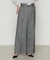 ヘリンボーンツイード タックワイドパンツ