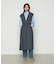 コットンサテンオルタージュ ロングシャツ