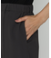 バックサテンジョーゼット クロップドワイドパンツ