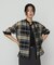〔 TALLサイズ 〕 シルクドビーチェックビックシルエットシャツ羽織