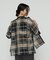 〔 TALLサイズ 〕 シルクドビーチェックビックシルエットシャツ羽織