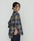 〔 TALLサイズ 〕 シルクドビーチェックビックシルエットシャツ羽織