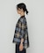〔 TALLサイズ 〕 シルクドビーチェックビックシルエットシャツ羽織