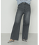 10.5オンスセンタープレス ワイドデニムパンツ