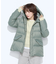 撥水ナイロンタフタ ミドル丈きれいめダウンコート