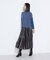 〔 TALLサイズ 〕 サテンチンツ コンビネーションプリーツスカート