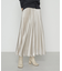 サテンチンツ コンビネーションプリーツスカート