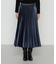 サテンチンツ コンビネーションプリーツスカート