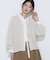和紙混ドライタッチ ニットカーディガン