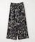 麻調ポリエステル ボタニカルプリントパンツ